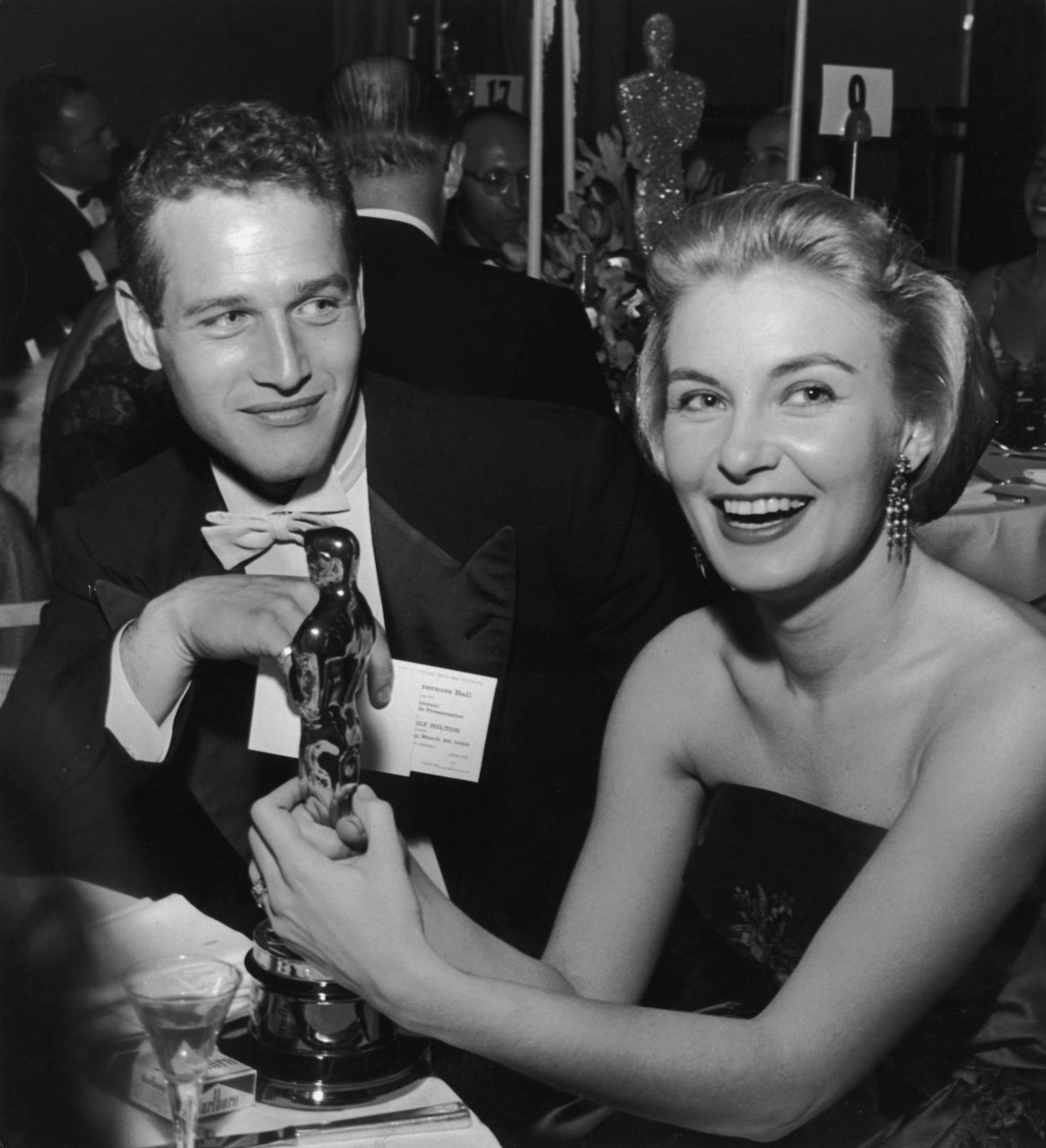 joanne woodward and paul newman at the governors ball – 1958